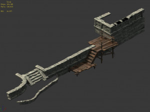 song dynasty-terrain-stairs 03 3D Model
