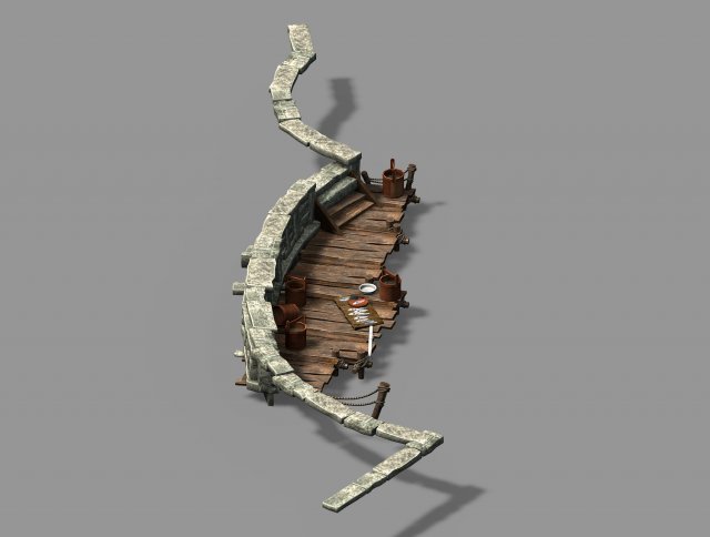 song dynasty-topography-pier 3D 모델 .c4d .max .obj .3ds .fbx .stl .blend 