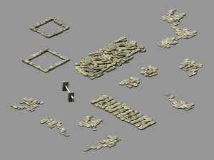 song dynasty-terrain-broken brick 3D Model