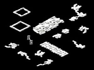 song dynasty-terrain-broken brick 3D Model