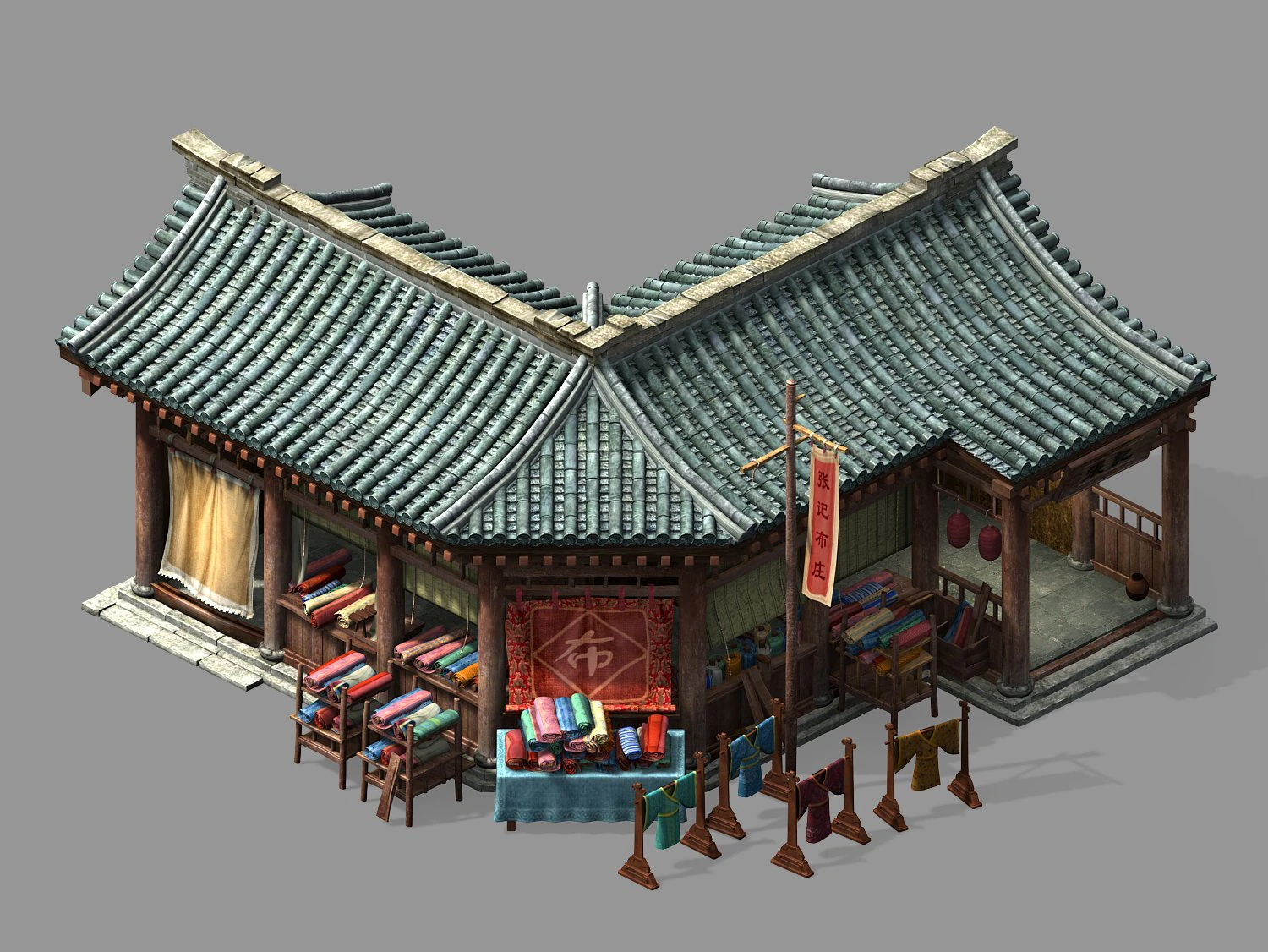 song dynasty-dongshi-bozhuang 3D Model .c4d .max .obj .3ds .fbx .stl .blend 