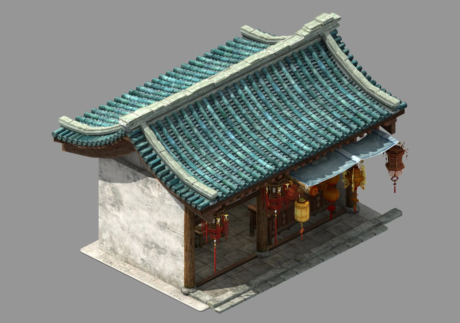 song dynasty-east city-lantern shop 3D Model .c4d .max .obj .3ds .fbx .stl .blend
