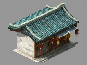 stadslantaarnwinkel uit de Songdynastie-Oost 3D Model