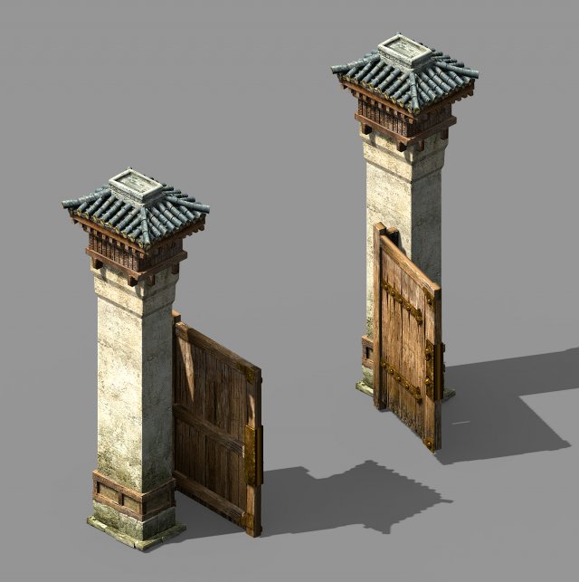 song dynasty-east city-gateway 3D Model .c4d .max .obj .3ds .fbx .stl .blend 