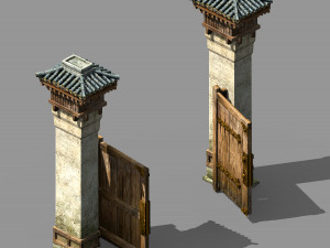 song dynasty-east city-gateway Modèle 3D
