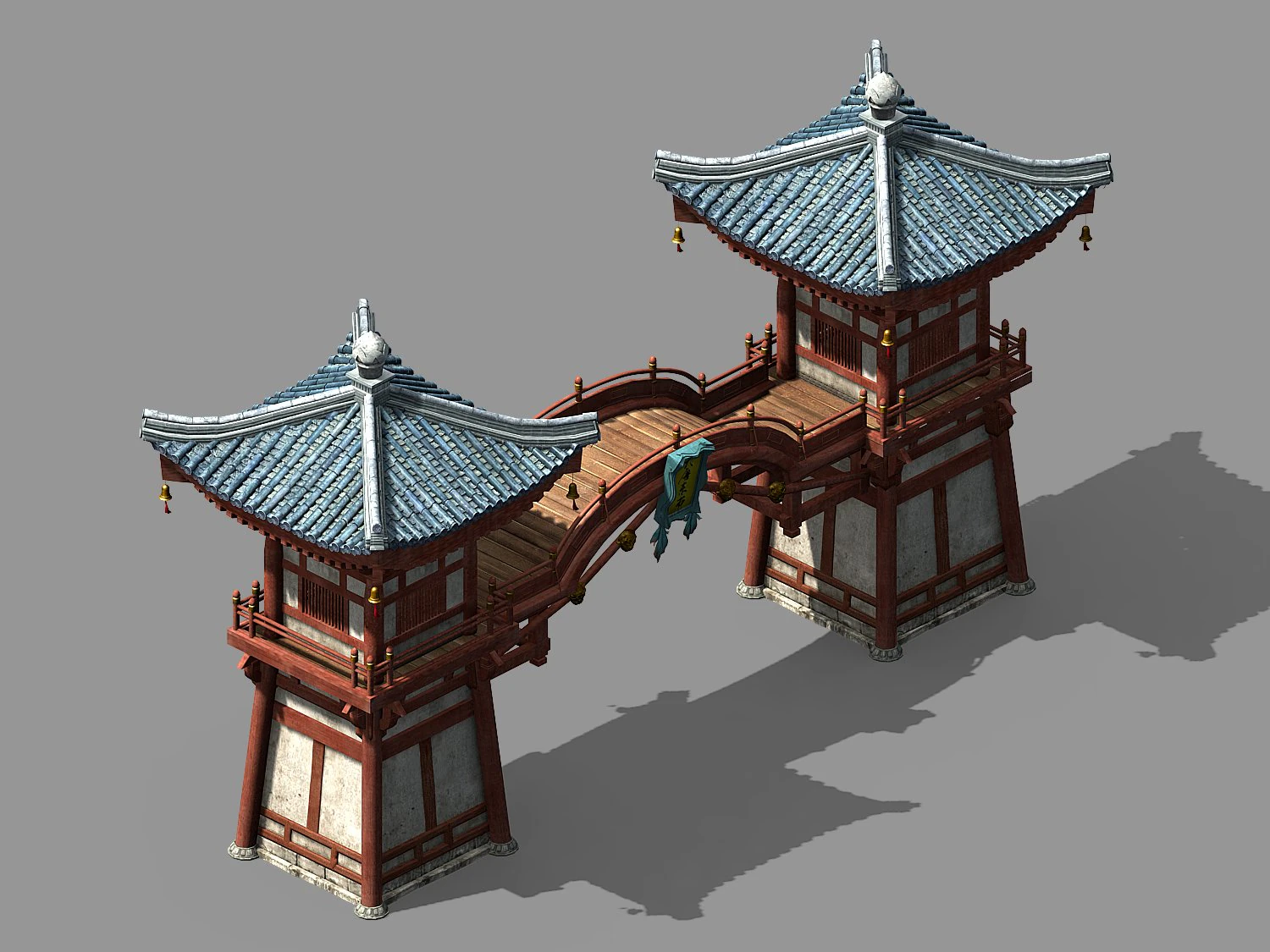 song dynasty-east city-gate building 3D Model .c4d .max .obj .3ds .fbx .stl .blend 