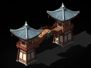song dynasty-east city-gate building 3D Model