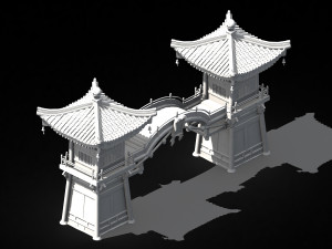 song dynasty-east city-gate building 3Dモデル