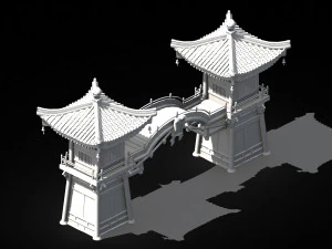 song dynasty-east city-gate building 3D Model