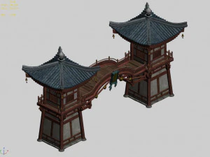 song dynasty-east city-gate building 3D Model