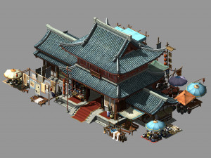 song dynasty-dongshi-calligraphy and painting shop 3D Model