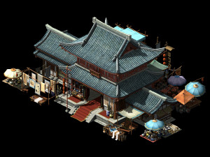 song dynasty-dongshi-calligraphy and painting shop 3D Model
