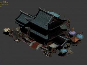 song dynasty-dongshi-calligraphy and painting shop 3D Model
