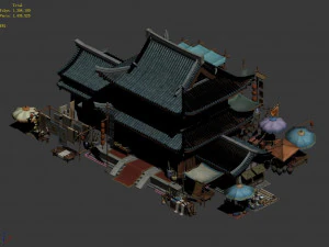 song dynasty-dongshi-calligraphy and painting shop 3D Model
