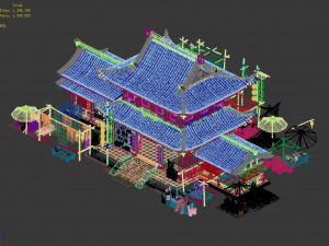 song dynasty-dongshi-calligraphy and painting shop 3D Model