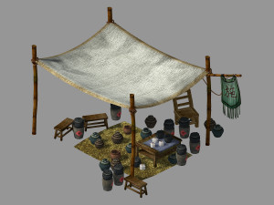 song dynasty-dongshi-medicine stall 3D मॉडल