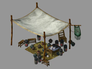 Династия Сун-донши-ларек с лекарствами 3D Модель