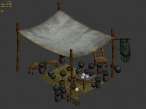 song dynasty-dongshi-medicine stall Model 3D