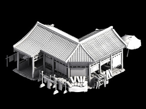 song dynasty-dongshi-clothing store 3D Model