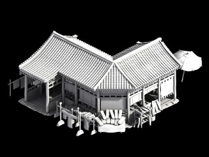 song dynasty-dongshi-clothing store 3D Model