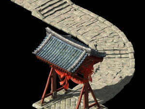 song dynasty-dongshi-yuelao temple arch 3D Model
