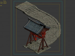 song dynasty-dongshi-yuelao temple arch 3D Model