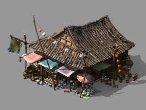 song dynasty-east city-grocery store 3D Model