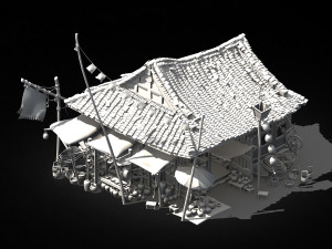 song dynasty-east city-grocery store Modèle 3D