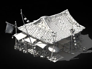 song dynasty-east city-grocery store 3D Model