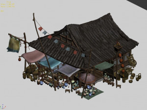song dynasty-east city-grocery store Modèle 3D