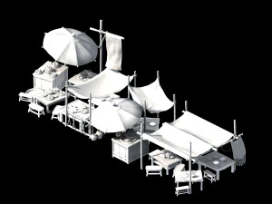 song dynasty-east city-miscellaneous stall 01 3D Model