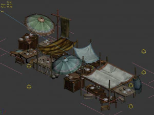 song dynasty-east city-miscellaneous stall 01 3D Model