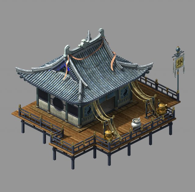 song dynasty-dongshi-divination shop 3D Model .c4d .max .obj .3ds .fbx .stl .blend 