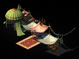 song dynasty-orchid winery-tent 01 3D 模型