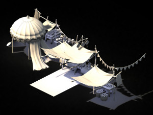 song dynasty-orchid winery-tent 01 3D 模型