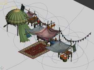 song dynasty-orchid winery-tent 01 3D 模型