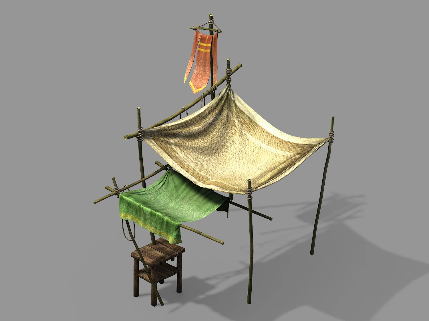 song dynasty-tent next to the furniture store 001 3D Model .c4d .max .obj .3ds .fbx .stl .blend