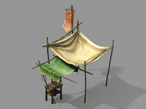 फर्निचर स्टोर 001 के बगल में सॉन्ग राजवंश-तम्बू 3D मॉडल