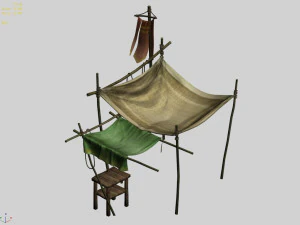 song dynasty-tent next to the furniture store 001 3D Model