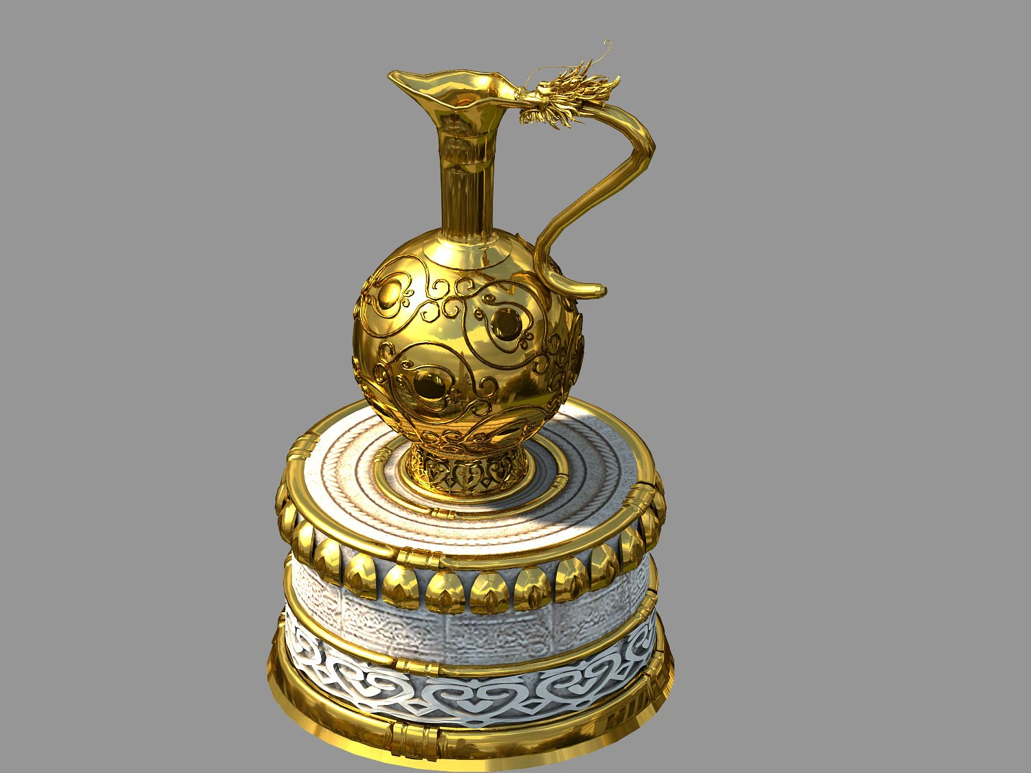song dynasty-metal sculpture 010 3D Model .c4d .max .obj .3ds .fbx .stl .blend