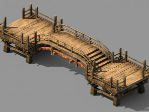şarkı hanedanı-ahşap k&ouml;pr&uuml; 01 3D Model