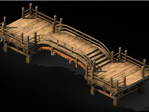 song dynasty-wooden bridge 01 3D Модель