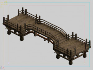 song dynasty-wooden bridge 01 3D Модель