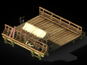 song dynasty-wooden bridge 02 3Dモデル