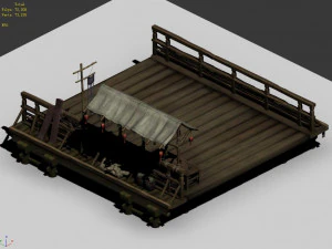 song dynasty-wooden bridge 02 3D Model