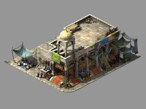 sala dell'incenso tibetano-musulmano-della dinastia della canzone 01 Modello 3D