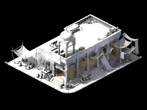song dynasty-muslim-tibetan incense hall 01 3D Модель