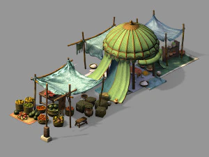 गीत राजवंश-फल स्टैंड 3D मॉडल