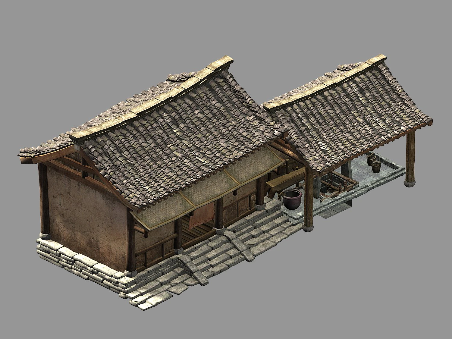 song dynasty-west gate-architecture 01 3D Model .c4d .max .obj .3ds .fbx .stl .blend 
