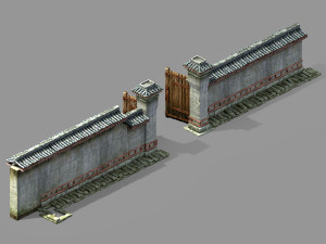 song dynasty-west city gate wall 01 3D 모델